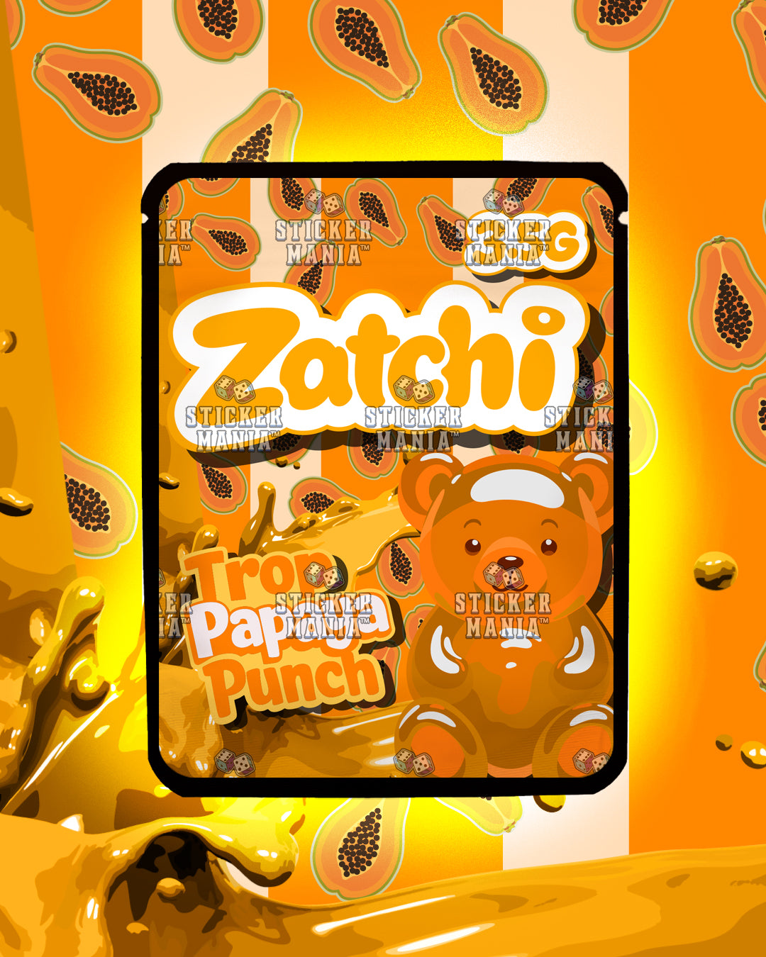 Zatchi Trop Papaya Punch | Pre-Made Sticker Bag | 3.5g