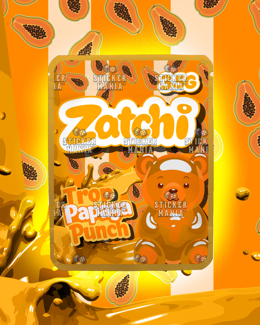 Zatchi Trop Papaya Punch | Pre-Made Sticker Bag | 3.5g