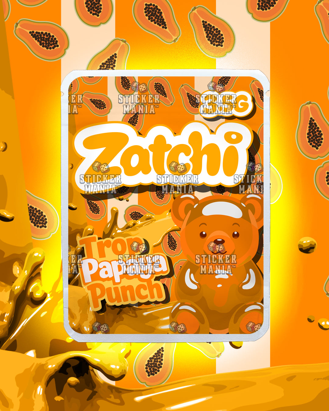 Zatchi Trop Papaya Punch | Pre-Made Sticker Bag | 3.5g
