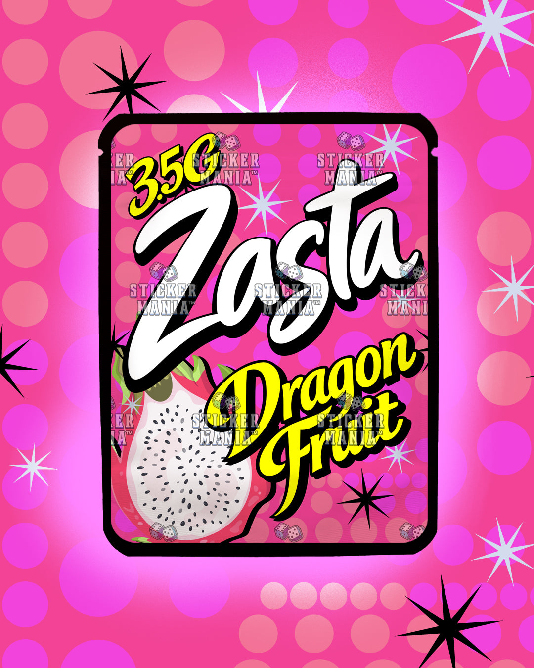 Zasta Dragon Fruit | Pre-Made Sticker Bag | 3.5g