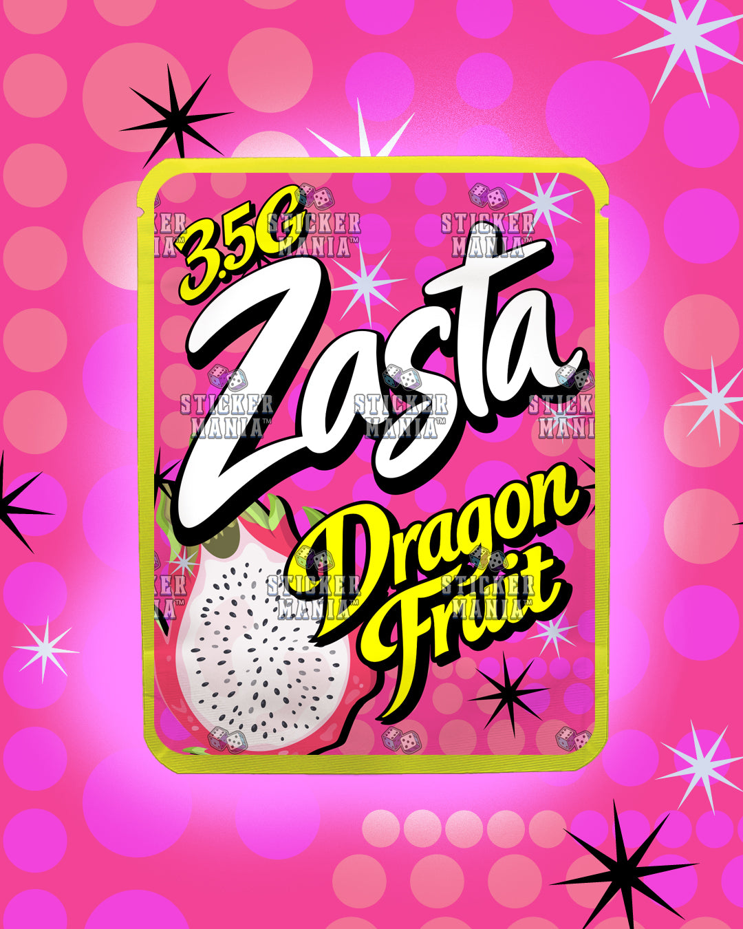 Zasta Dragon Fruit | Pre-Made Sticker Bag | 3.5g