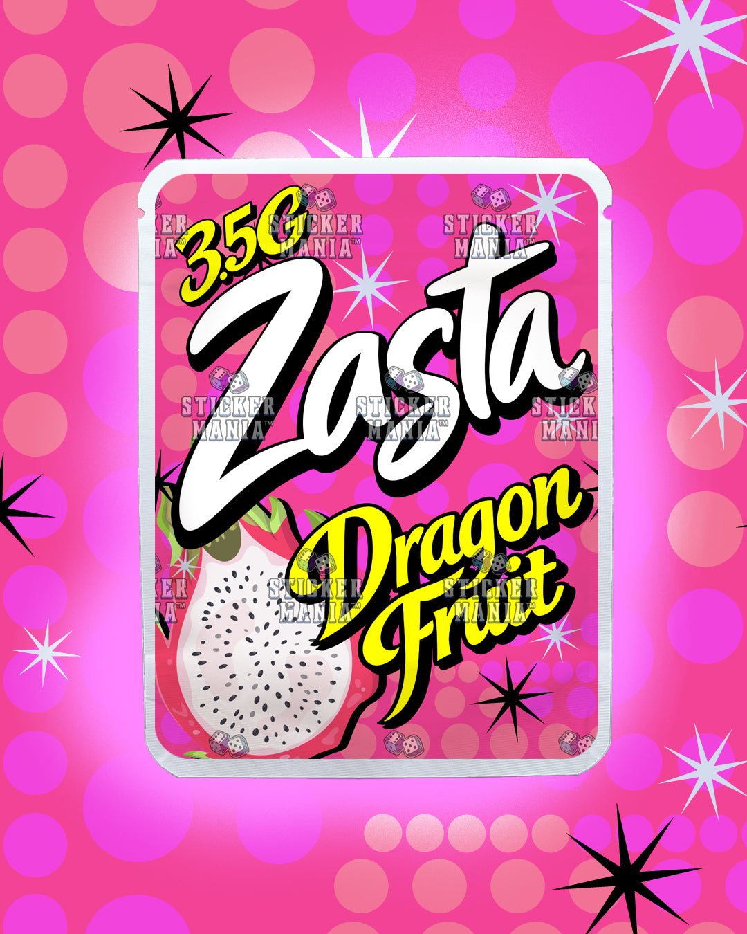 Zasta Dragon Fruit | Pre-Made Sticker Bag | 3.5g
