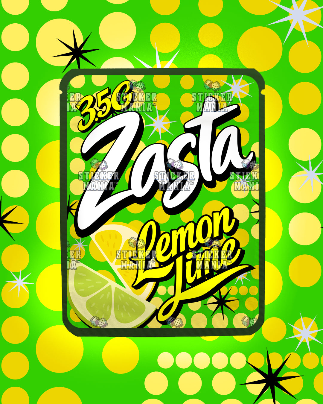 Zasta Lemon Lime | Pre-Made Sticker Bag | 3.5g