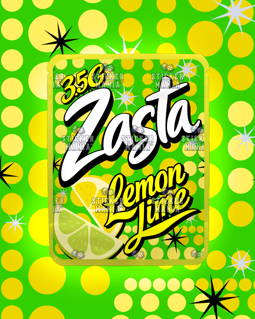 Zasta Lemon Lime | Pre-Made Sticker Bag | 3.5g