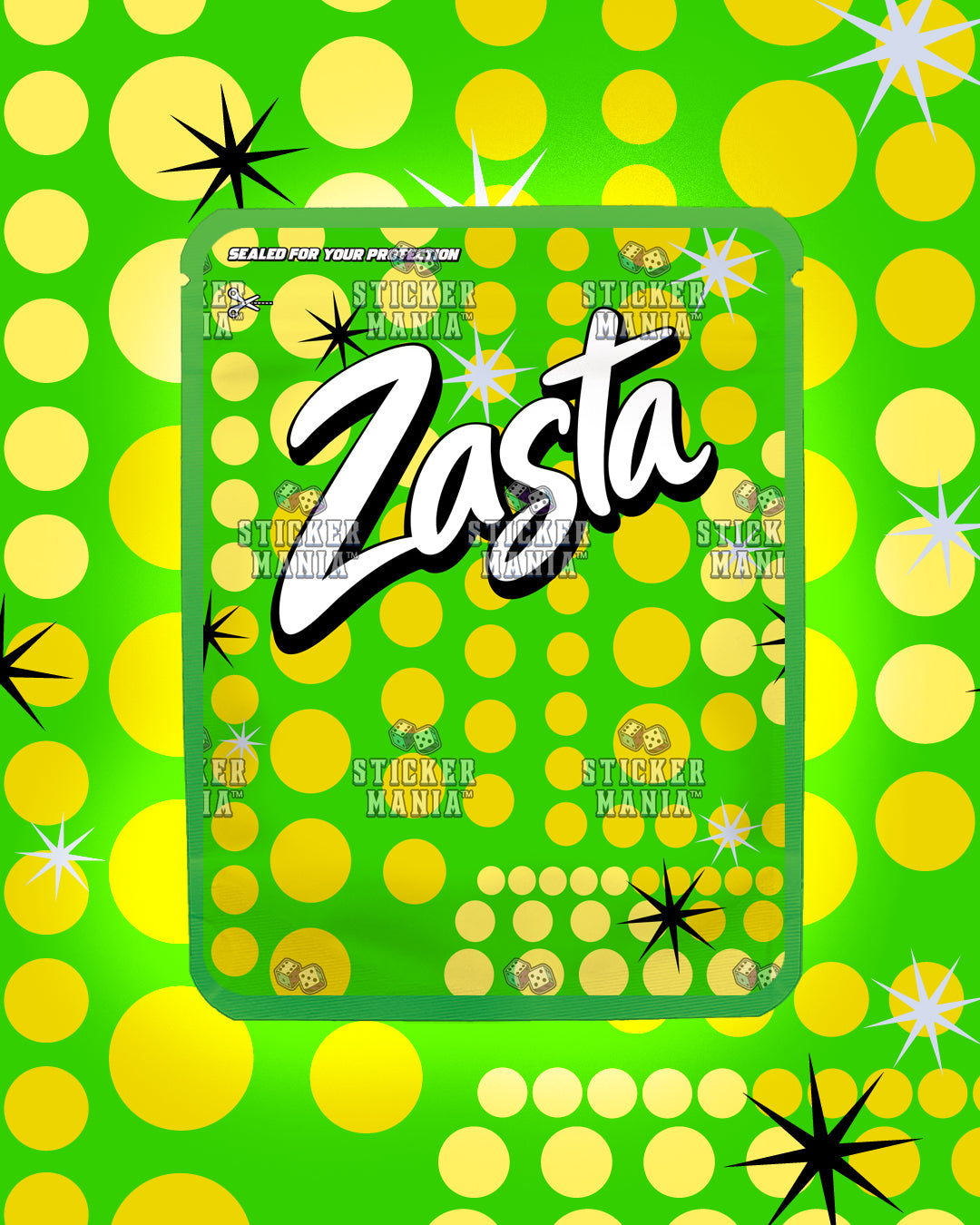 Zasta Lemon Lime | Pre-Made Sticker Bag | 3.5g