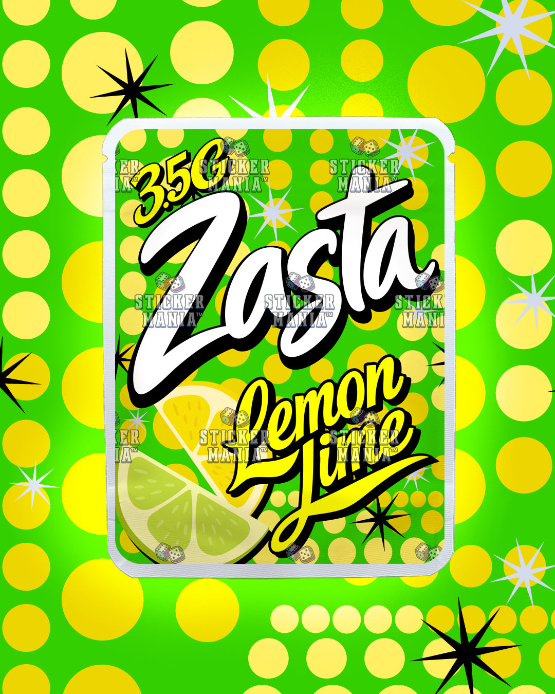 Zasta Lemon Lime | Pre-Made Sticker Bag | 3.5g