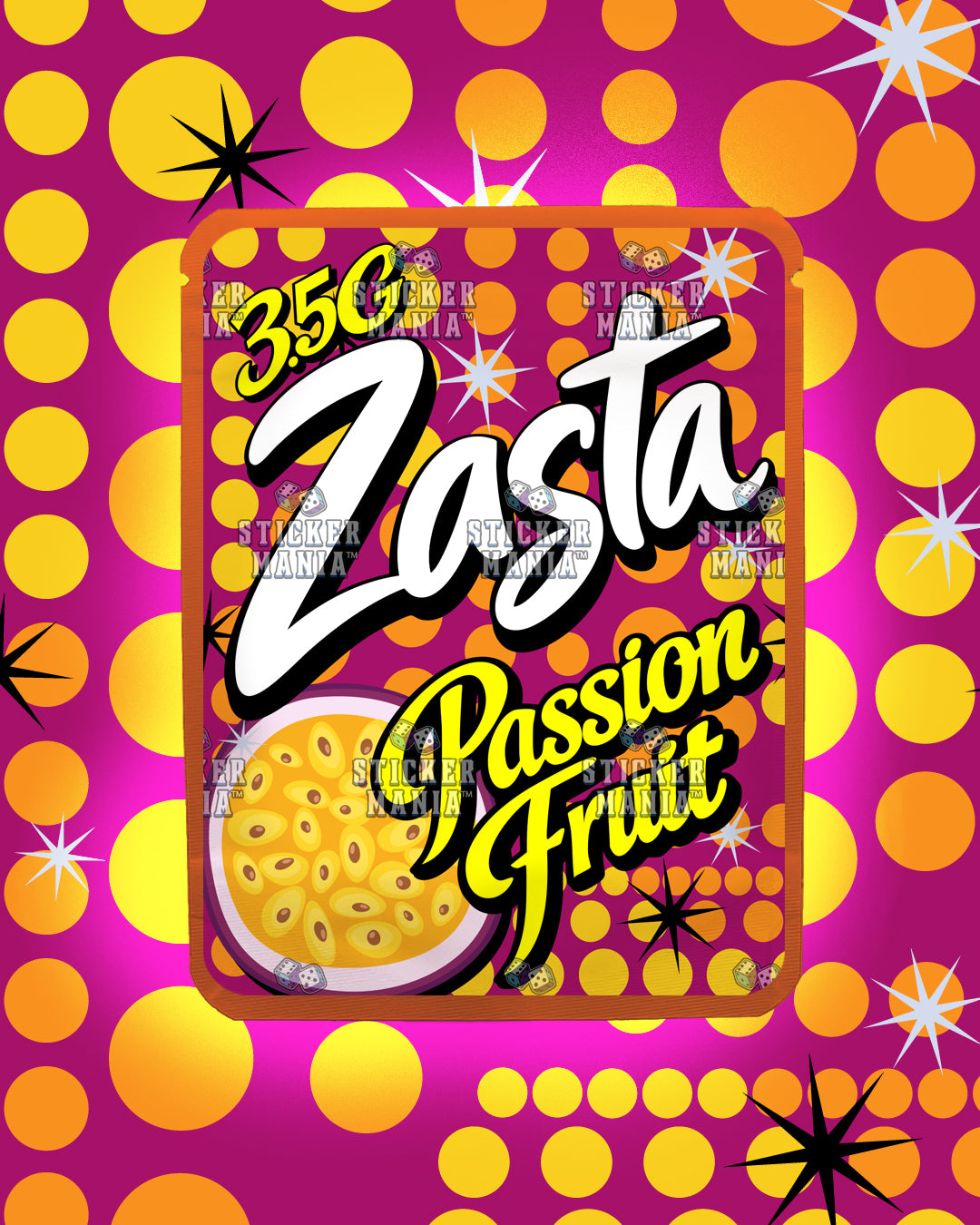 Zasta Passion Fruit | Pre-Made Sticker Bag | 3.5g