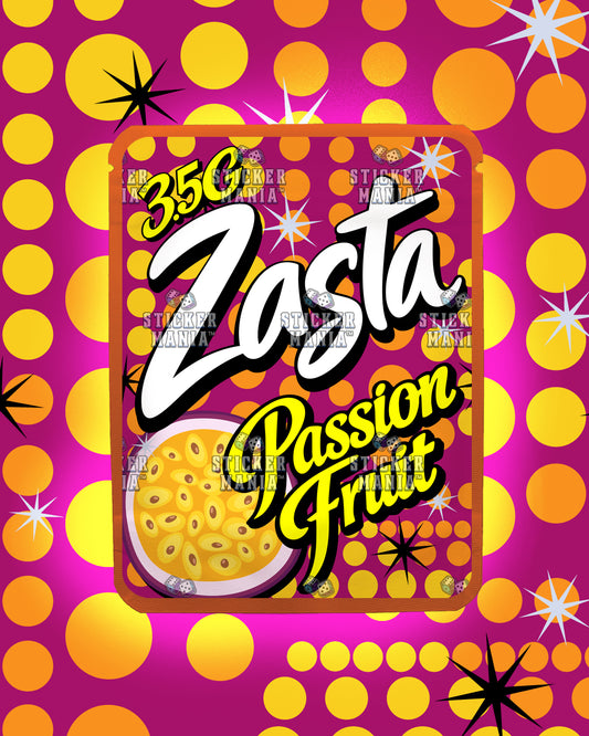 Zasta Passion Fruit | Pre-Made Sticker Bag | 3.5g