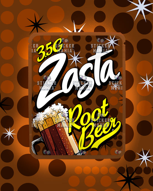 Zasta Root Beer | Pre-Made Sticker Bag | 3.5g