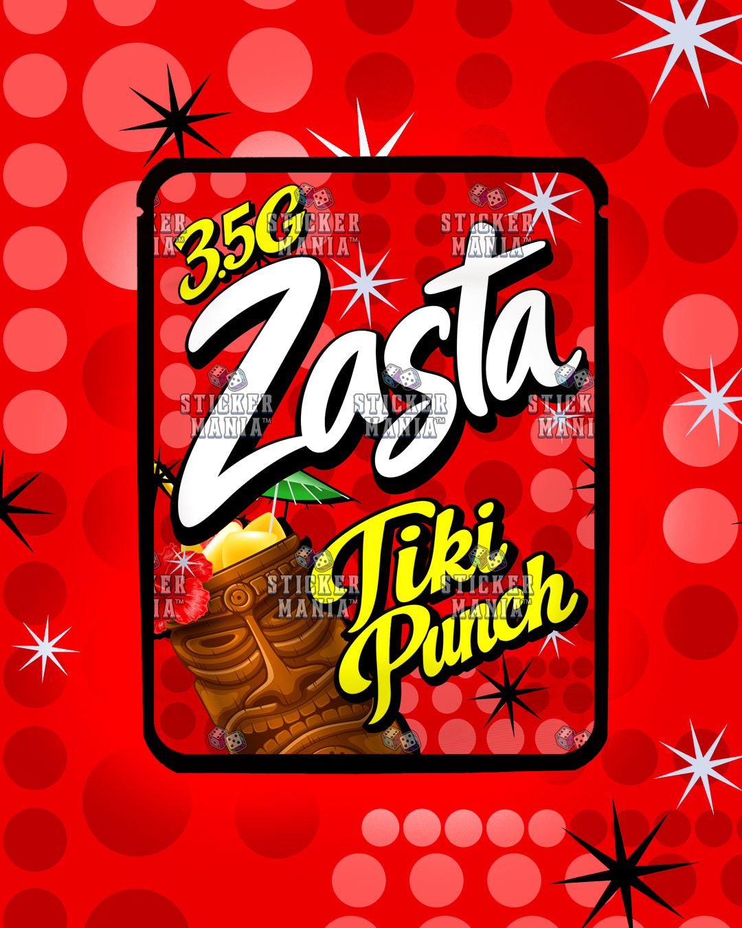 Zasta Tiki Punch | Pre-Made Sticker Bag | 3.5g