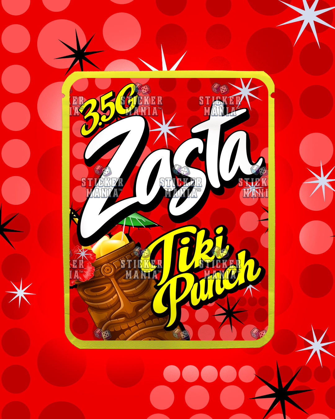 Zasta Tiki Punch | Pre-Made Sticker Bag | 3.5g