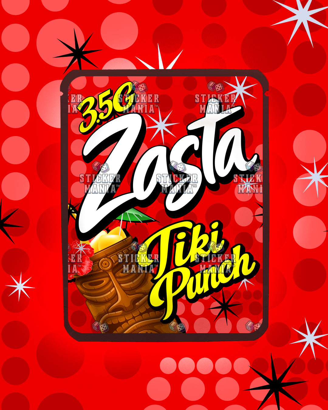 Zasta Tiki Punch | Pre-Made Sticker Bag | 3.5g