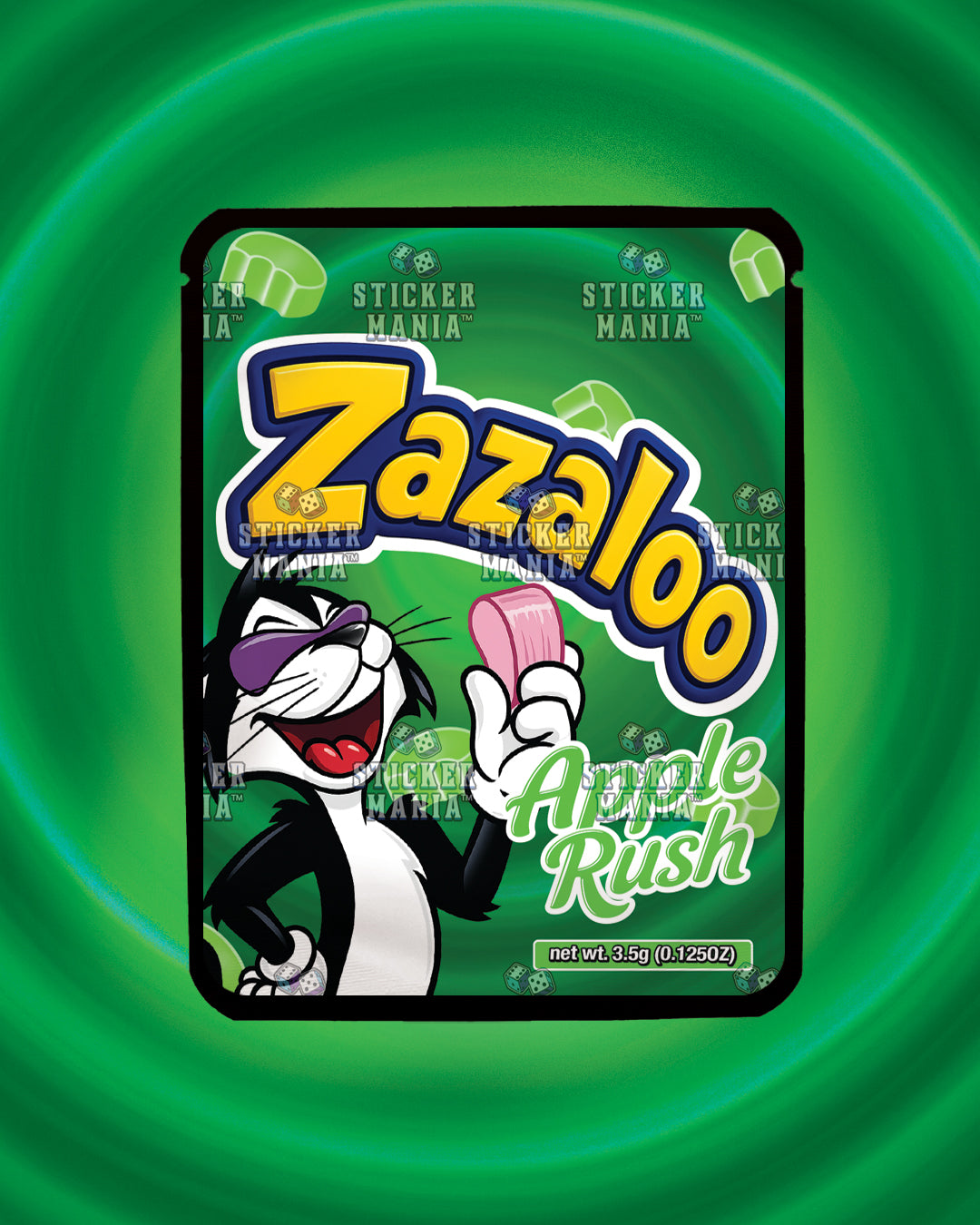 Zazaloo Apple Rush | Pre-Made Sticker Bag | 3.5g