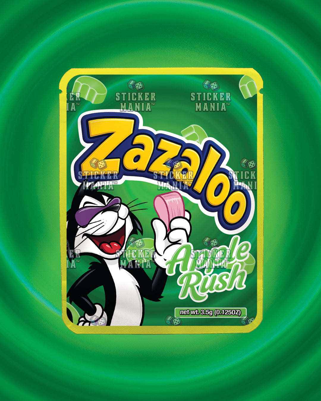 Zazaloo Apple Rush | Pre-Made Sticker Bag | 3.5g