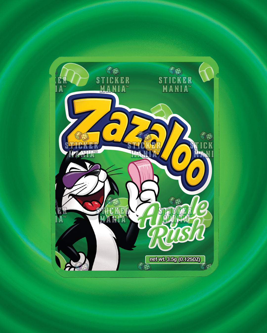 Zazaloo Apple Rush | Pre-Made Sticker Bag | 3.5g