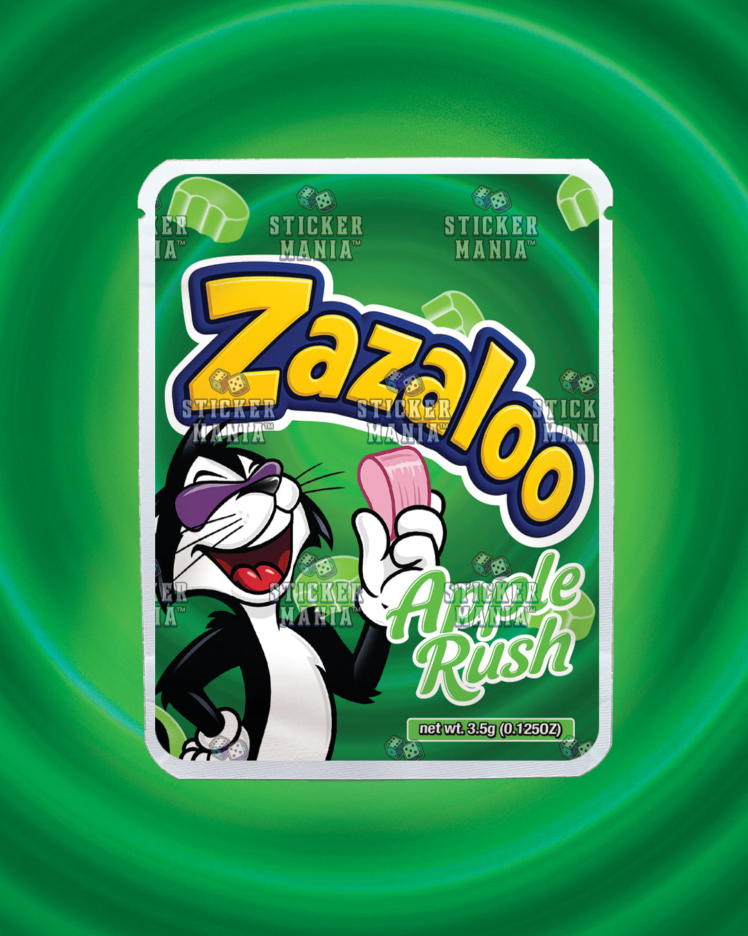 Zazaloo Apple Rush | Pre-Made Sticker Bag | 3.5g