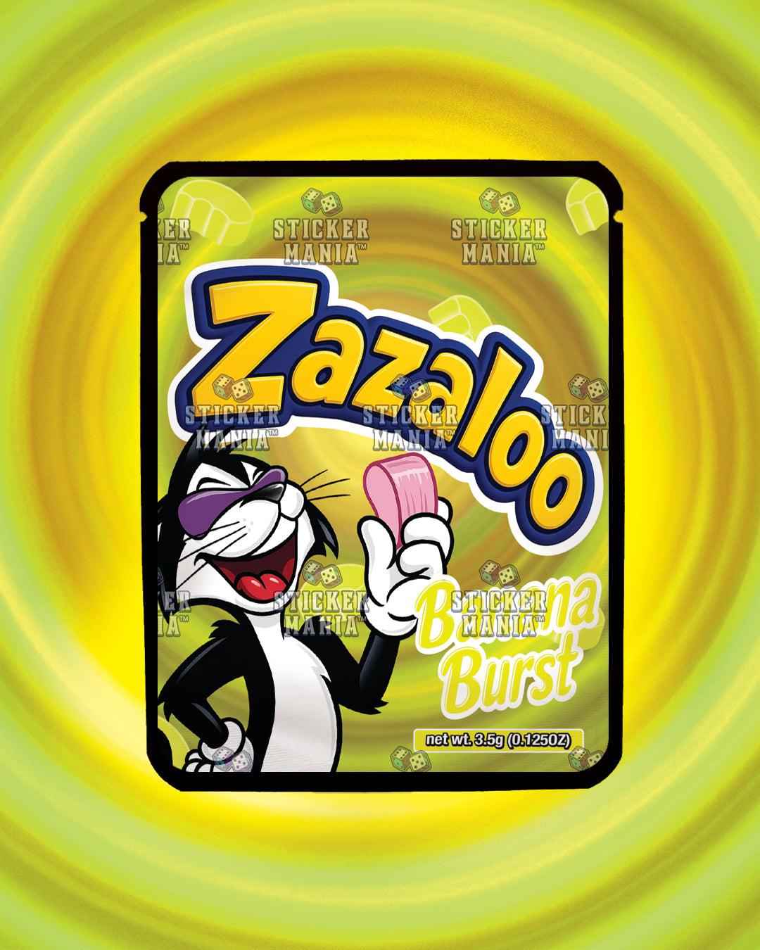 Zazaloo Banana Burst | Pre-Made Sticker Bag | 3.5g