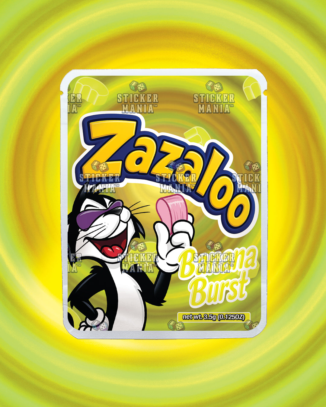 Zazaloo Banana Burst | Pre-Made Sticker Bag | 3.5g