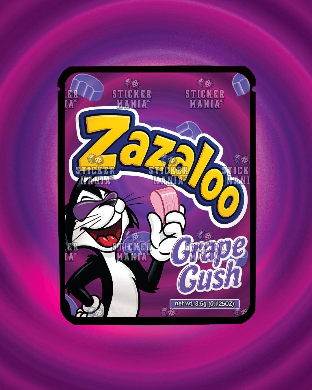 Zazaloo Grape Gush | Pre-Made Sticker Bag | 3.5g