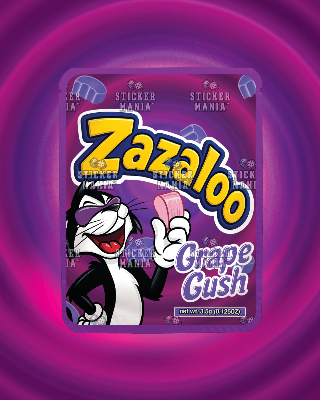 Zazaloo Grape Gush | Pre-Made Sticker Bag | 3.5g
