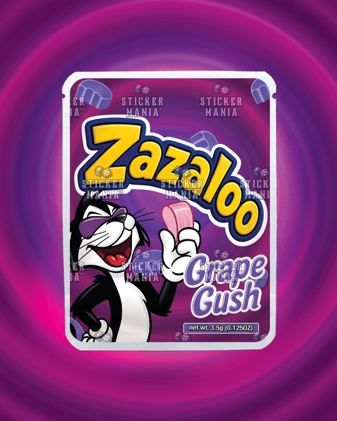 Zazaloo Grape Gush | Pre-Made Sticker Bag | 3.5g