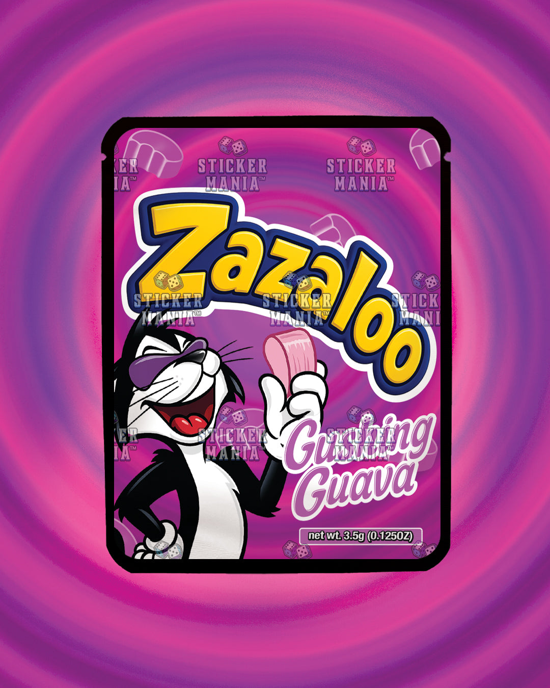 Zazaloo Gushing Guava | Pre-Made Sticker Bag | 3.5g