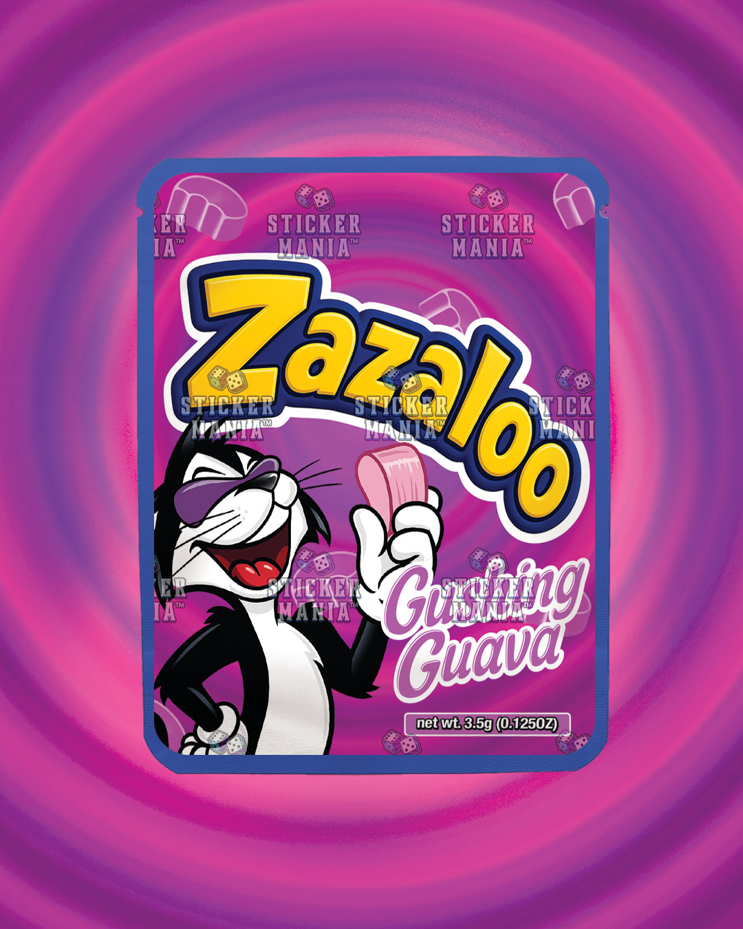 Zazaloo Gushing Guava | Pre-Made Sticker Bag | 3.5g