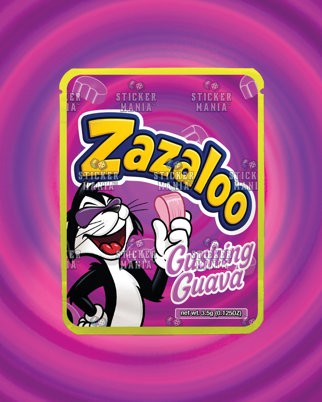 Zazaloo Gushing Guava | Pre-Made Sticker Bag | 3.5g