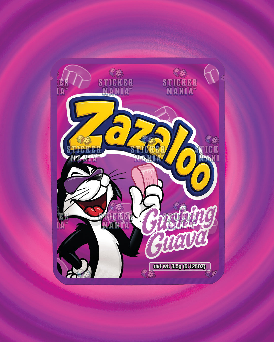 Zazaloo Gushing Guava | Pre-Made Sticker Bag | 3.5g