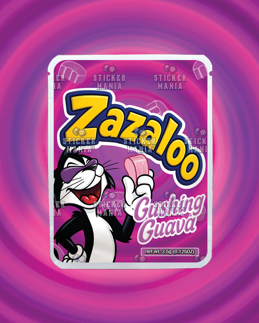 Zazaloo Gushing Guava | Pre-Made Sticker Bag | 3.5g