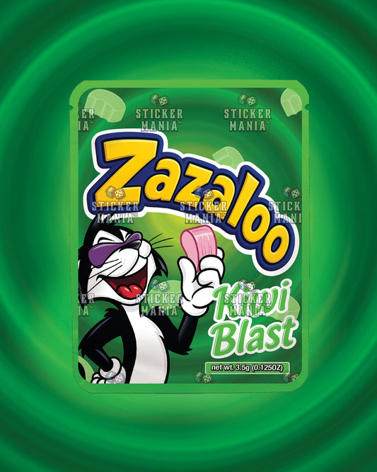 Zazaloo Kiwi Blast | Pre-Made Sticker Bag | 3.5g