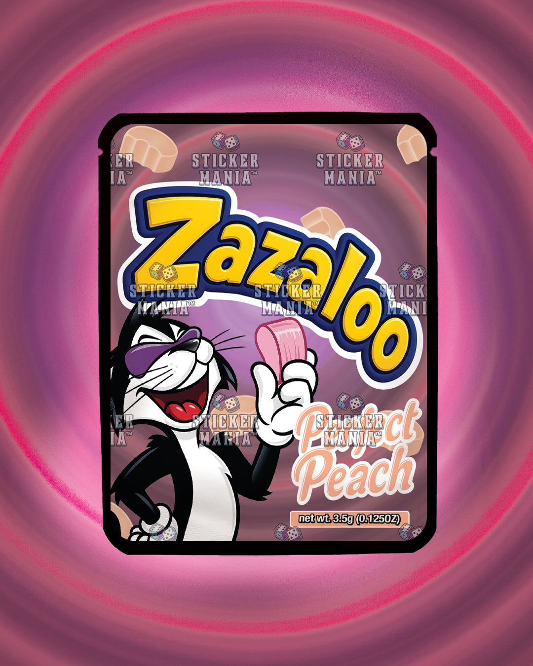 Zazaloo Perfect Peach | Pre-Made Sticker Bag | 3.5g