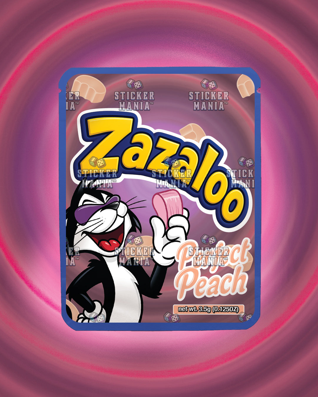 Zazaloo Perfect Peach | Pre-Made Sticker Bag | 3.5g