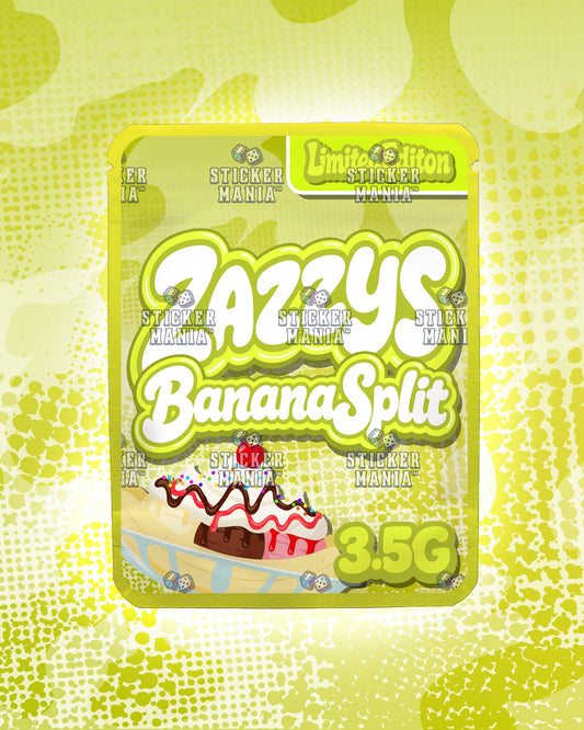 Zazzys Banana Split | Pre-Made Sticker Bag | 3.5g