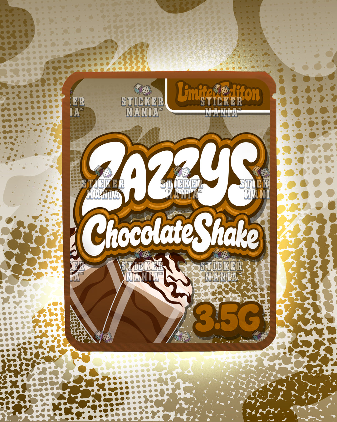 Zazzys Chocolate Shake | Pre-Made Sticker Bag | 3.5g