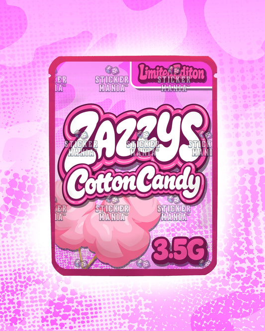 Zazzys Cotton Candy | Pre-Made Sticker Bag | 3.5g