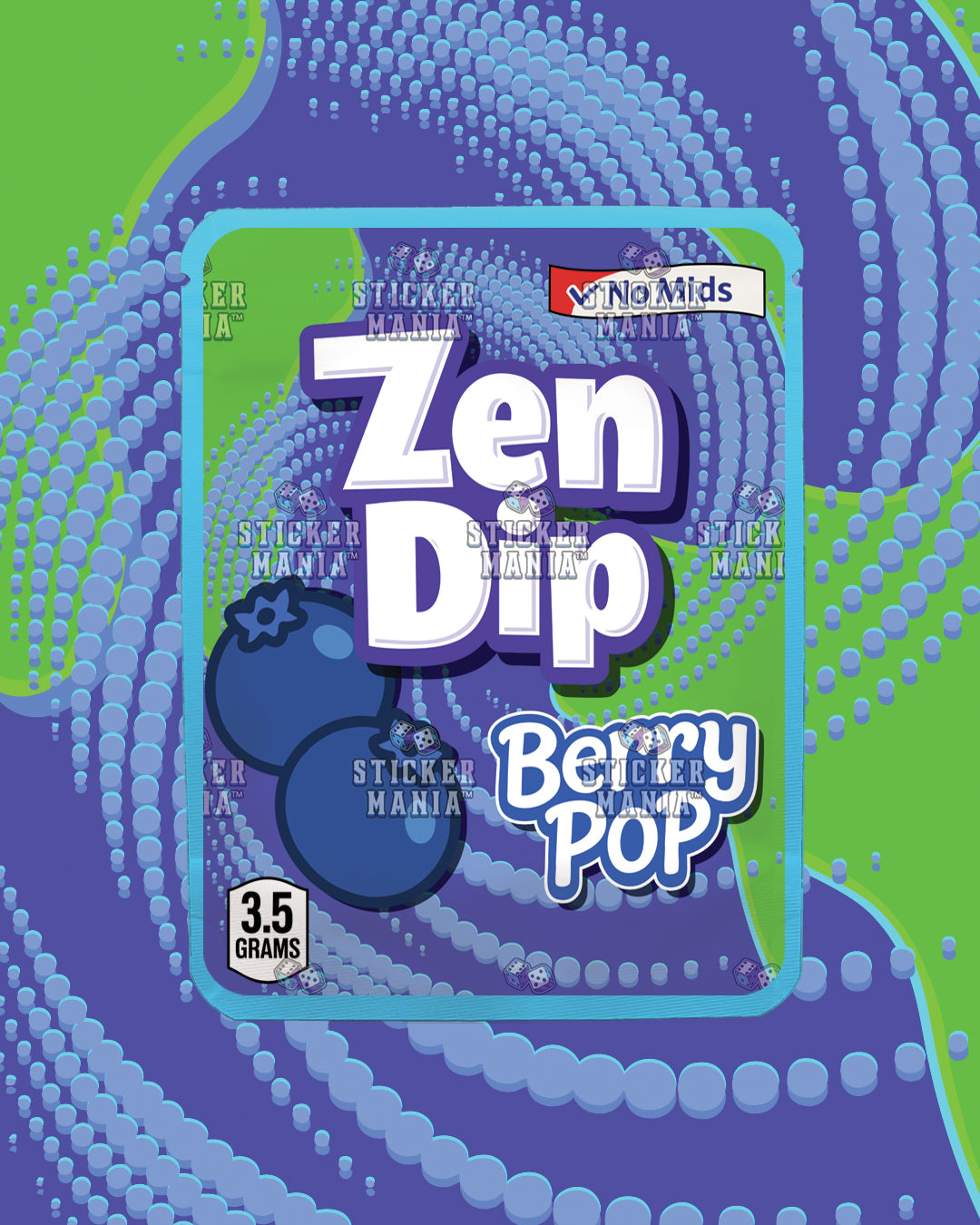 Zen Dip Berry Pop | Pre-Made Sticker Bag | 3.5g