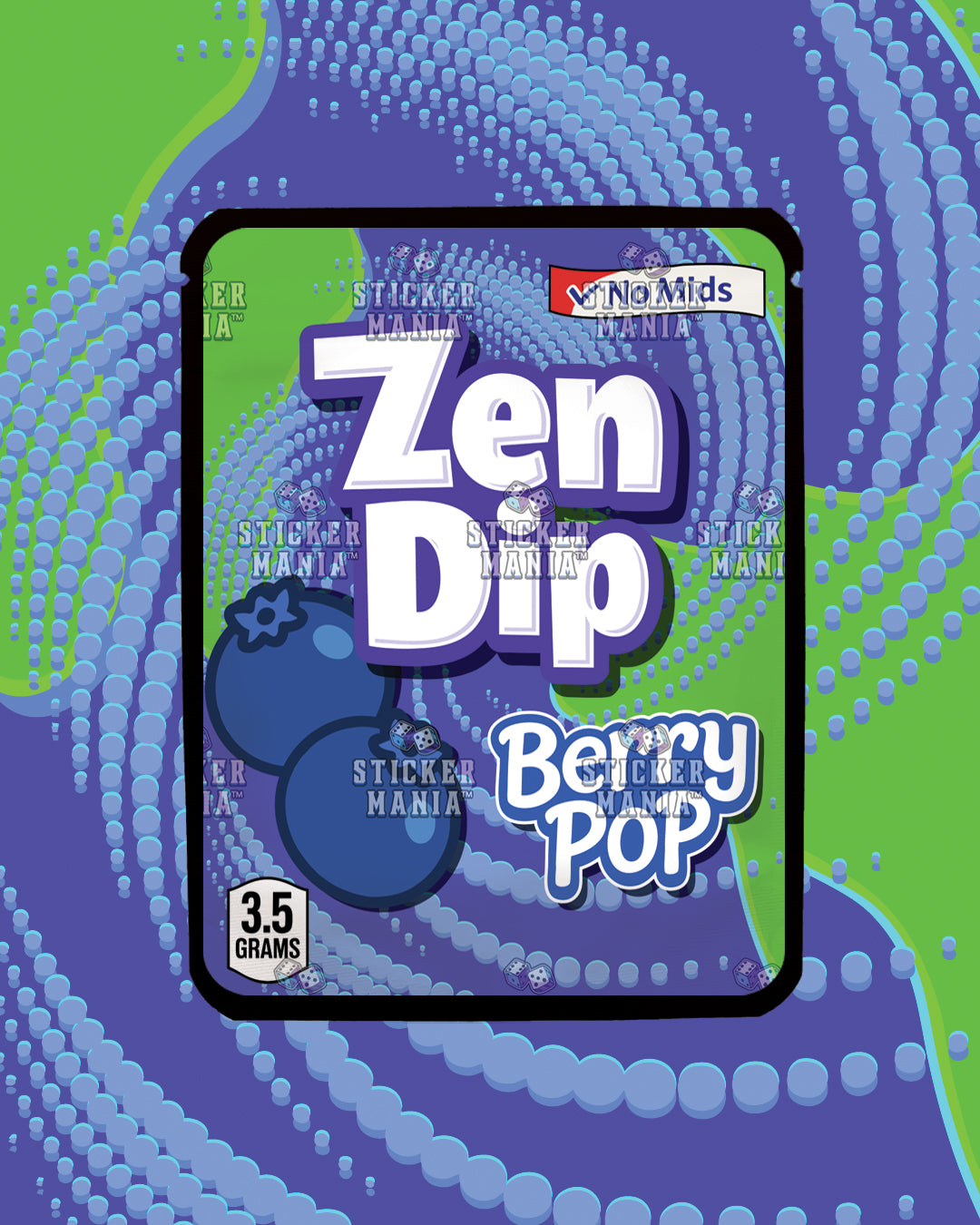 Zen Dip Berry Pop | Pre-Made Sticker Bag | 3.5g