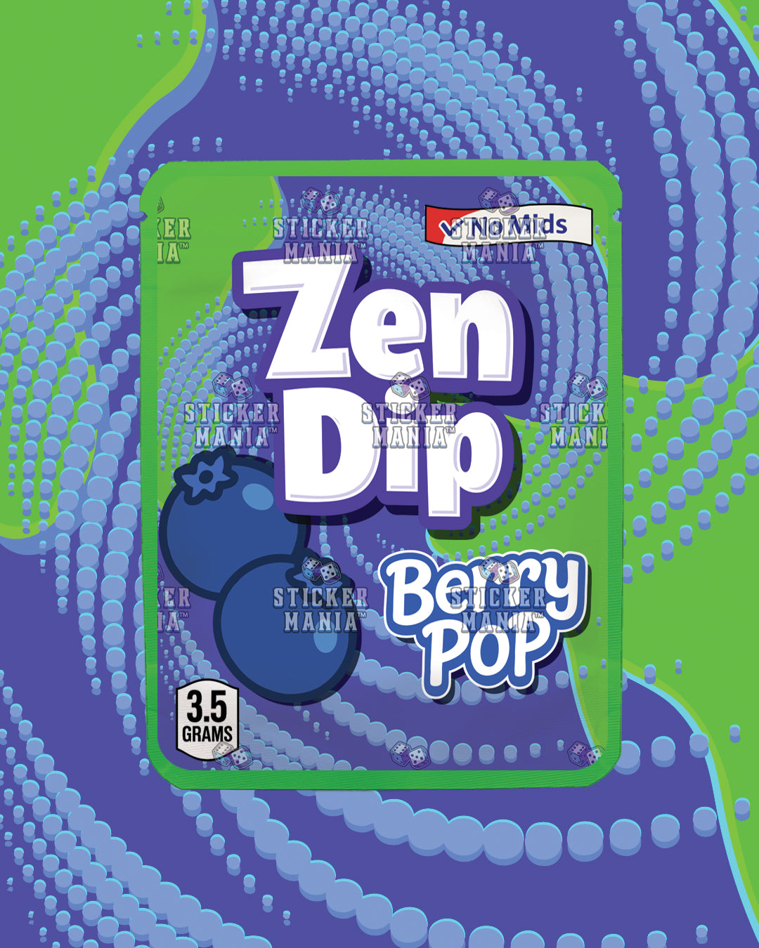 Zen Dip Berry Pop | Pre-Made Sticker Bag | 3.5g