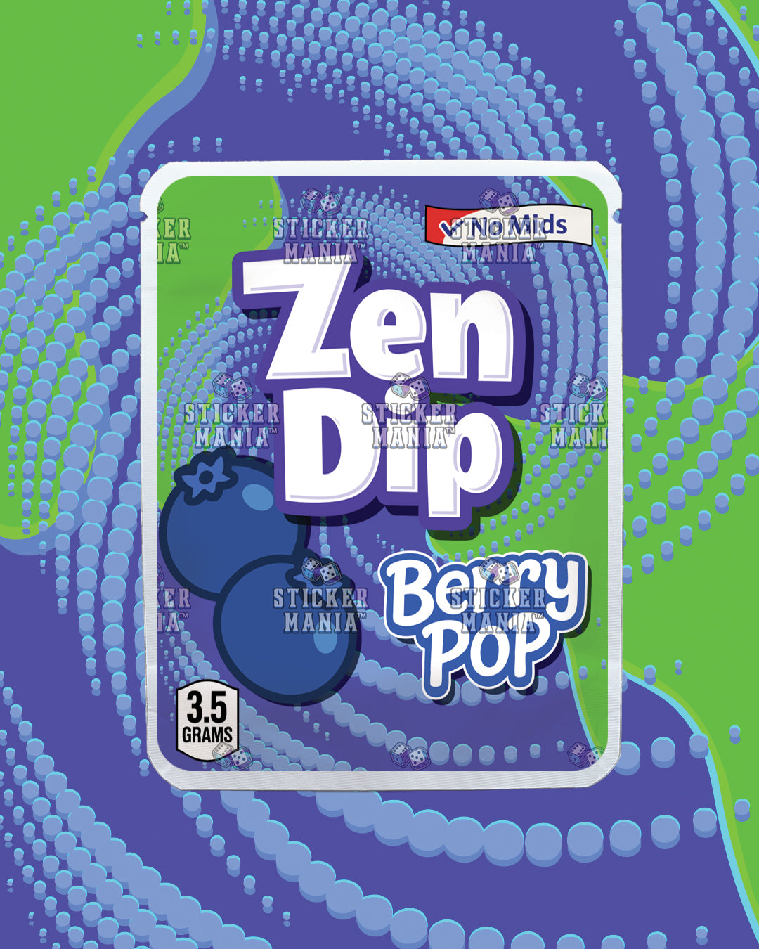 Zen Dip Berry Pop | Pre-Made Sticker Bag | 3.5g