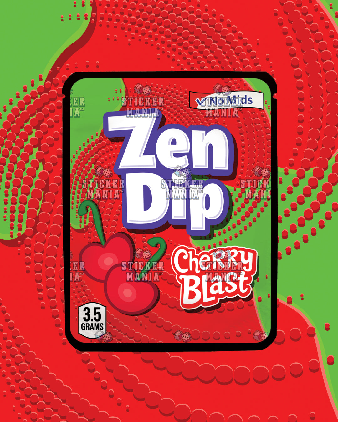 Zen Dip Cherry Blast | Pre-Made Sticker Bag | 3.5g