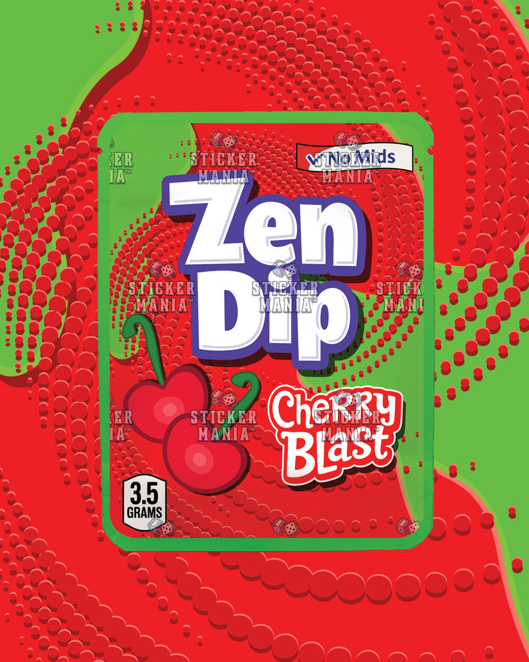 Zen Dip Cherry Blast | Pre-Made Sticker Bag | 3.5g