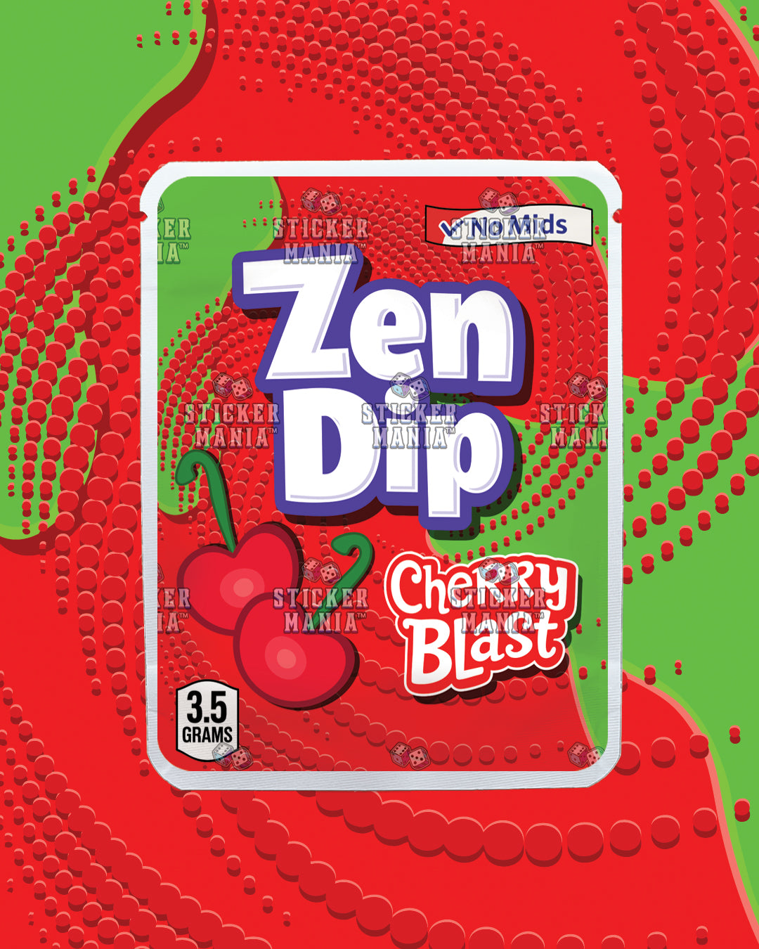 Zen Dip Cherry Blast | Pre-Made Sticker Bag | 3.5g