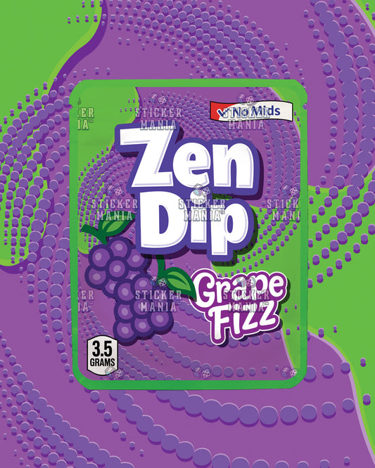 Zen Dip Grape Fizz | Pre-Made Sticker Bag | 3.5g