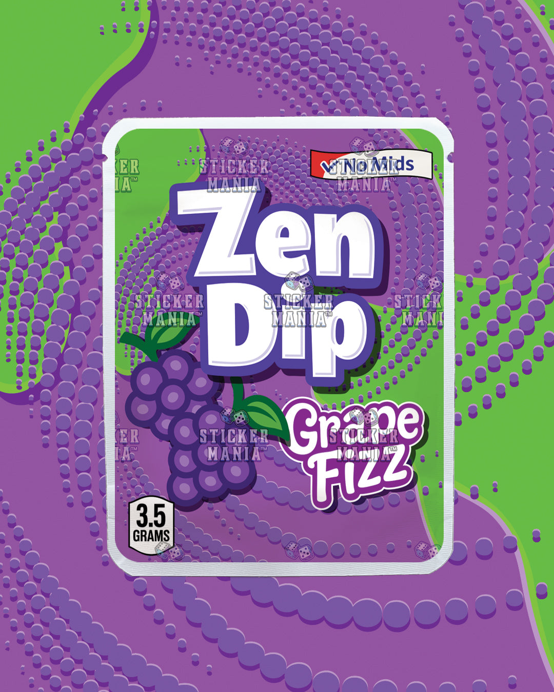 Zen Dip Grape Fizz | Pre-Made Sticker Bag | 3.5g