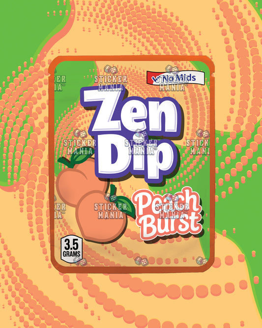 Zen Dip Peach Burst | Pre-Made Sticker Bag | 3.5g
