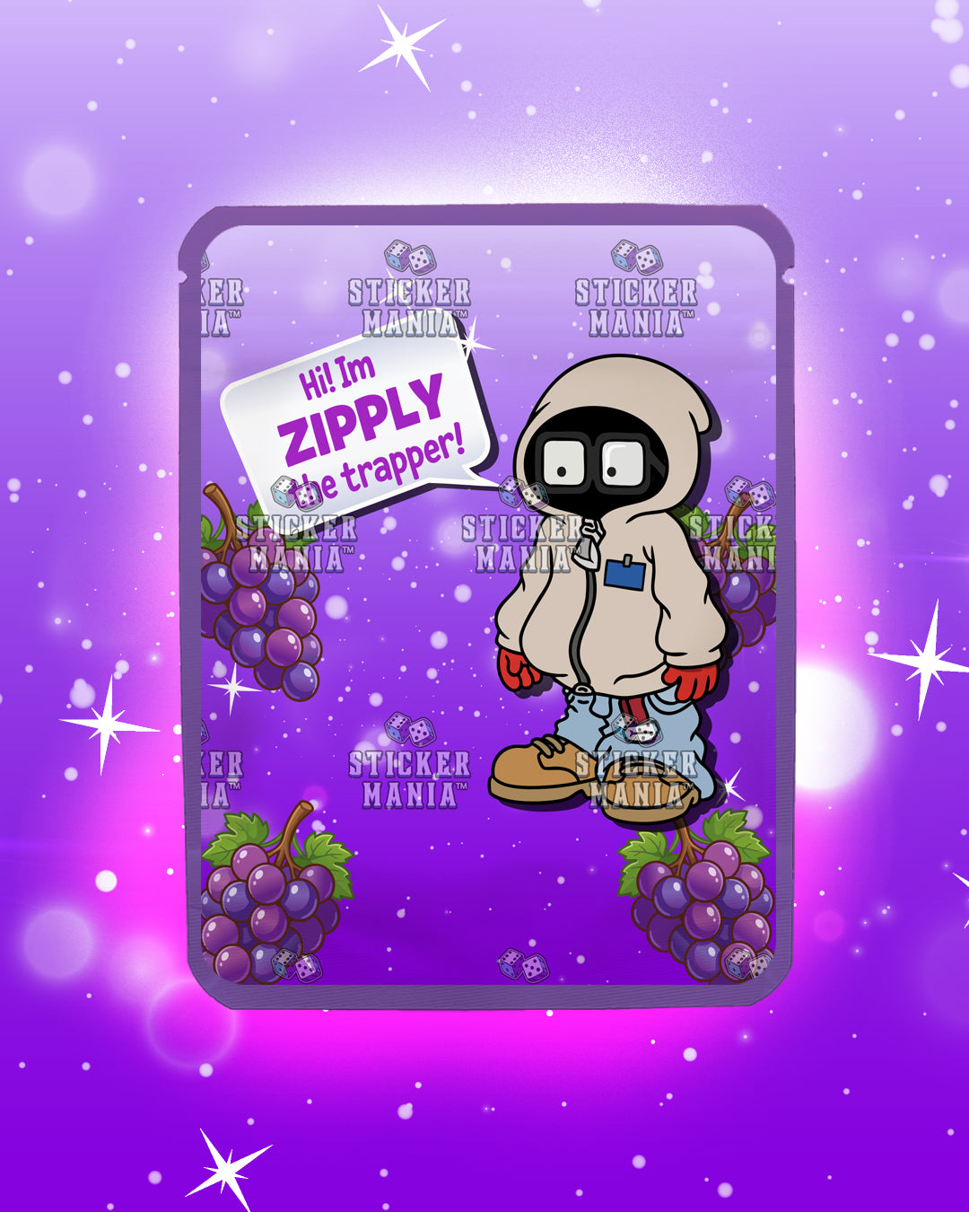 Zipz Grape Beltz | Pre-Made Sticker Bag | 3.5g
