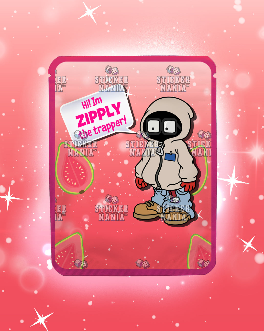 Zipz Guava Beltz | Pre-Made Sticker Bag | 3.5g