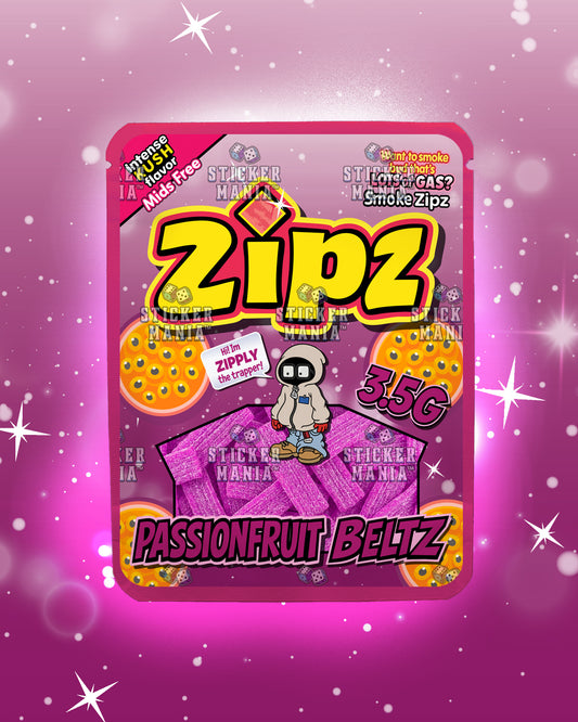 Zipz Passionfruit Beltz | Pre-Made Sticker Bag | 3.5g