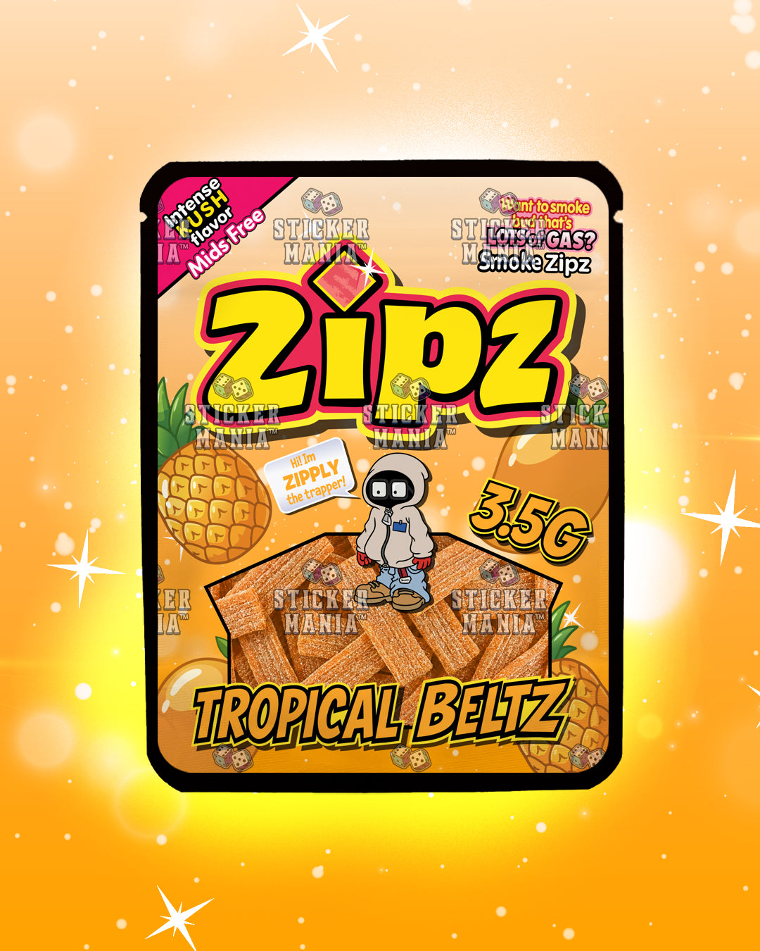 Zipz Tropical Beltz | Pre-Made Sticker Bag | 3.5g